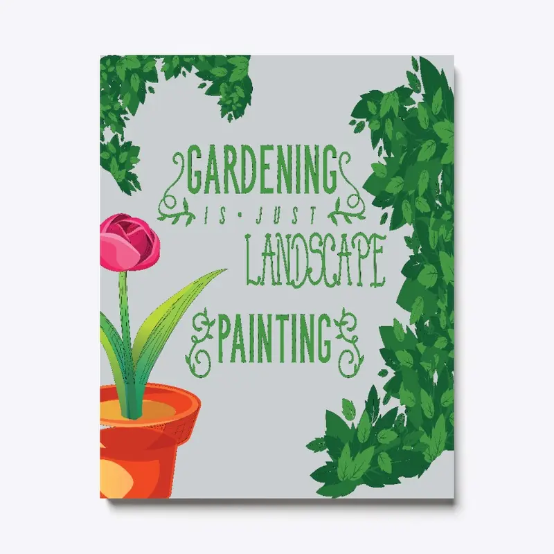 Green Gardening Canvas Print